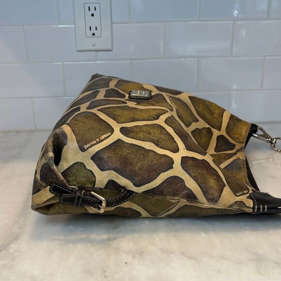 Dooney & Bourke Bag Purse Handbag Leather Animal Giraffe Pattern Large Shoulder - Picture 7 of 16